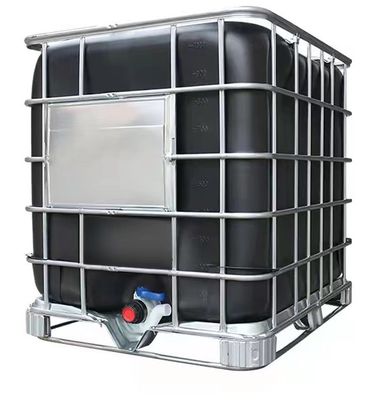 1000 ลิตร IBC สแตนเลสเหล็กเหล็กกระปุกนอกและขวดภายในสีดําสําหรับอุตสาหกรรมเคมี