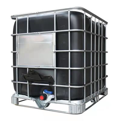 1000 ลิตร IBC สแตนเลสเหล็กเหล็กกระปุกนอกและขวดภายในสีดําสําหรับอุตสาหกรรมเคมี