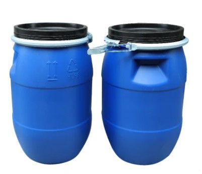 กระบอกดรัม HDPE สีฟ้าเปิดด้านบนถังพลาสติก 50 ลิตร ODM
